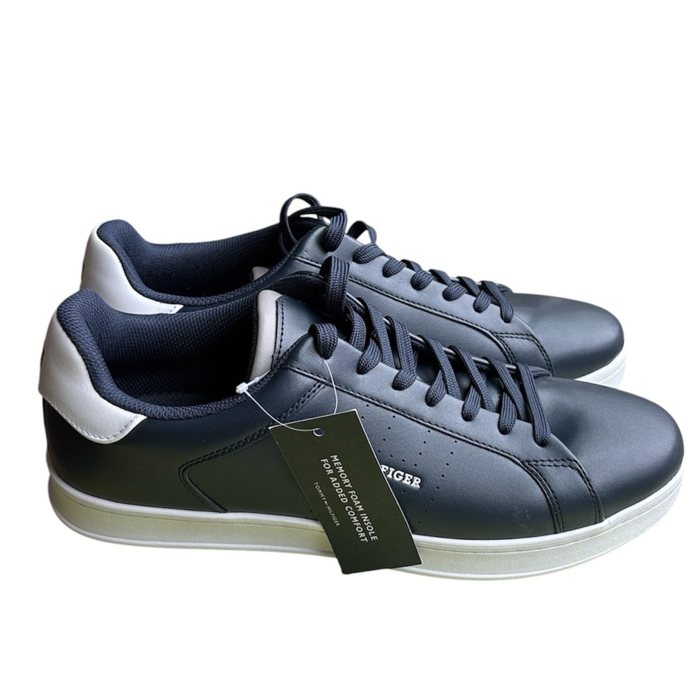 Tommy Hilfiger Jacalyn Men’s Sneaker Navy Blue Size 12 NWT Court Shoe - Picture 4 of 10